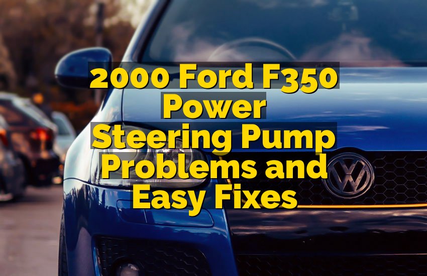 2000 Ford F350 Power Steering Pump Problems and Easy Fixes