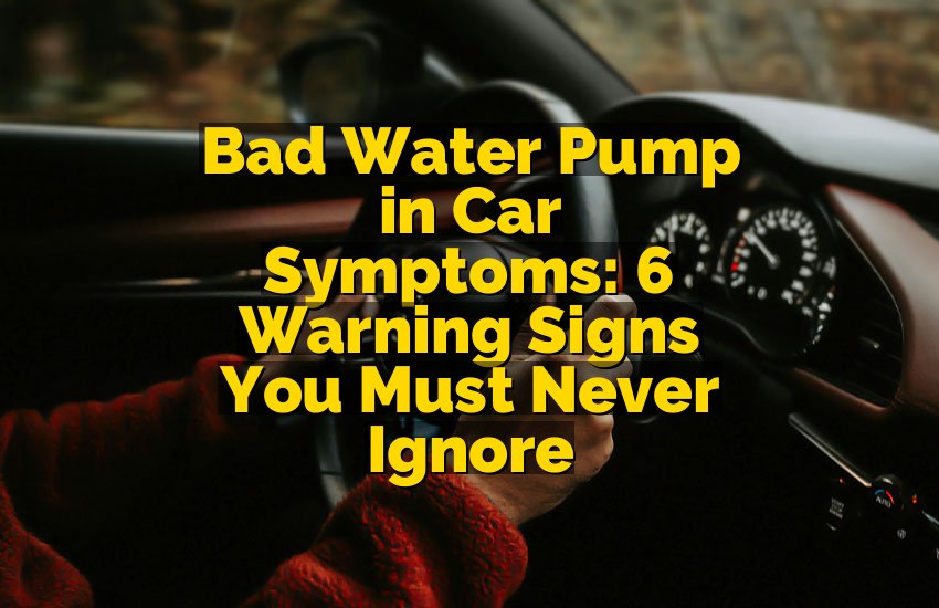 Bad Water Pump in Car Symptoms: 6 Warning Signs You Must Never Ignore