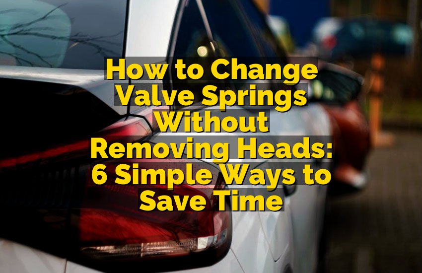 How to Change Valve Springs Without Removing Heads: 6 Simple Ways to Save Time