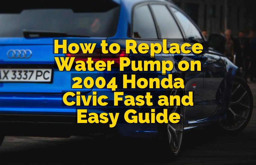 How to Replace Water Pump on 2004 Honda Civic