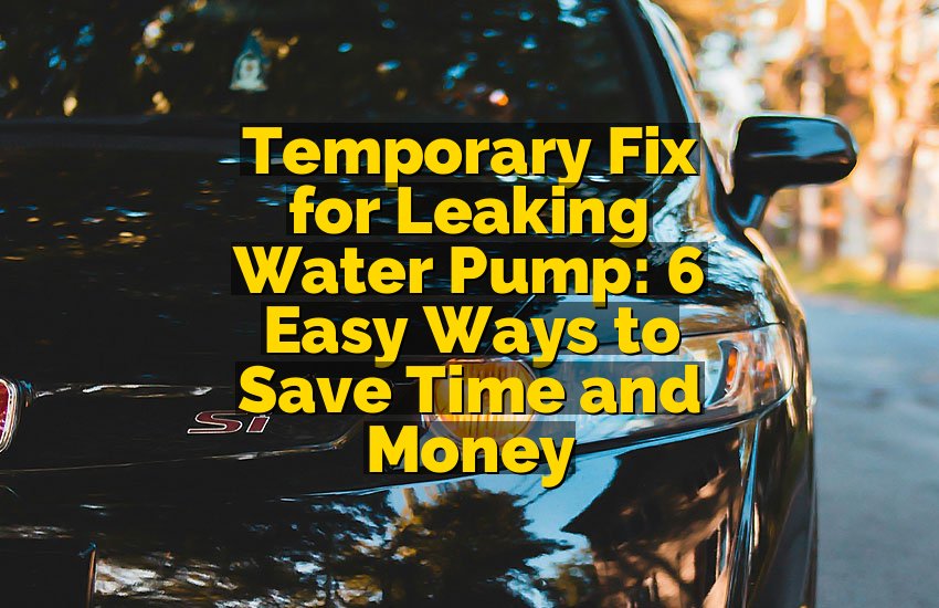 Temporary Fix for Leaking Water Pump: 6 Easy Ways to Save Time and Money