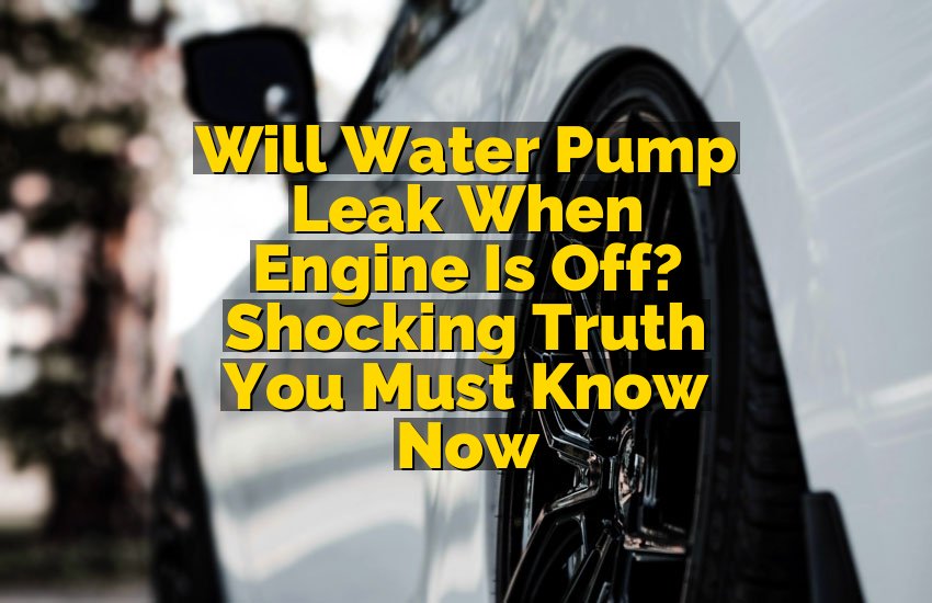 Will Water Pump Leak When Engine Is Off? Shocking Truth You Must Know Now