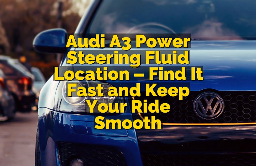 Audi A3 Power Steering Fluid Location – Find It Fast and Keep Your Ride Smooth
