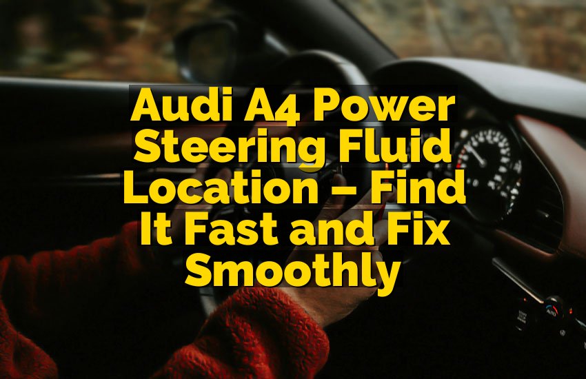 Audi A4 Power Steering Fluid Location – Find It Fast and Fix Smoothly