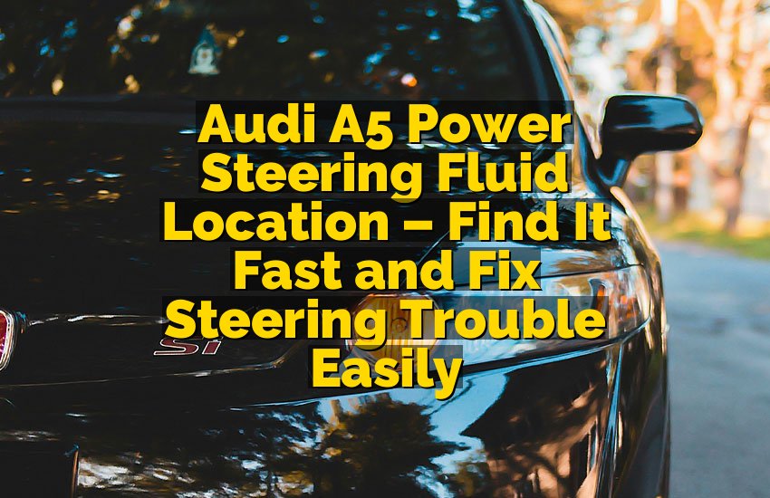 Audi A5 Power Steering Fluid Location – Find It Fast and Fix Steering Trouble Easily