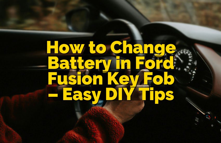 How to Change Battery in Ford Fusion Key Fob – Easy DIY Tips
