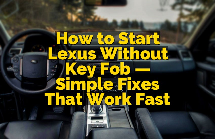 How to Start Lexus Without Key Fob — Simple Fixes That Work Fast