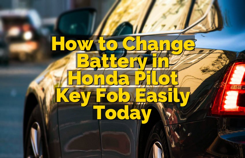 How to Change Battery in Honda Pilot Key Fob Easily Today