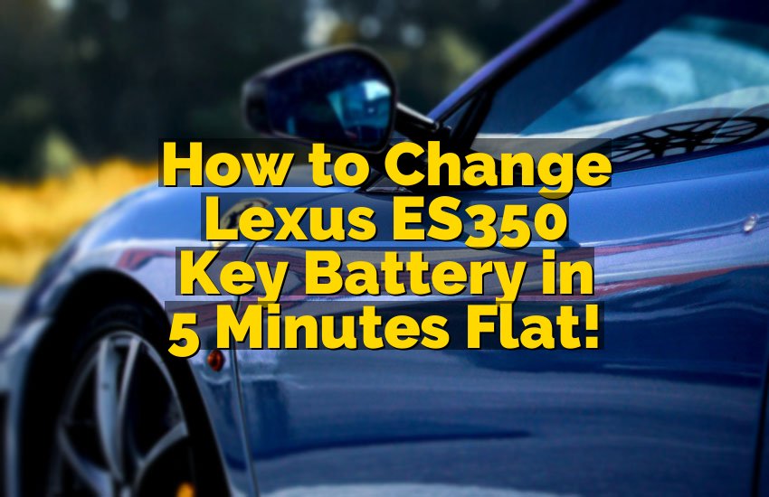 How to Change Lexus ES350 Key Battery in 5 Minutes Flat!