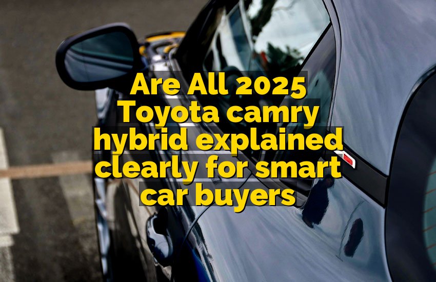 Are All 2025 Toyota camry hybrid explained clearly for smart car buyers