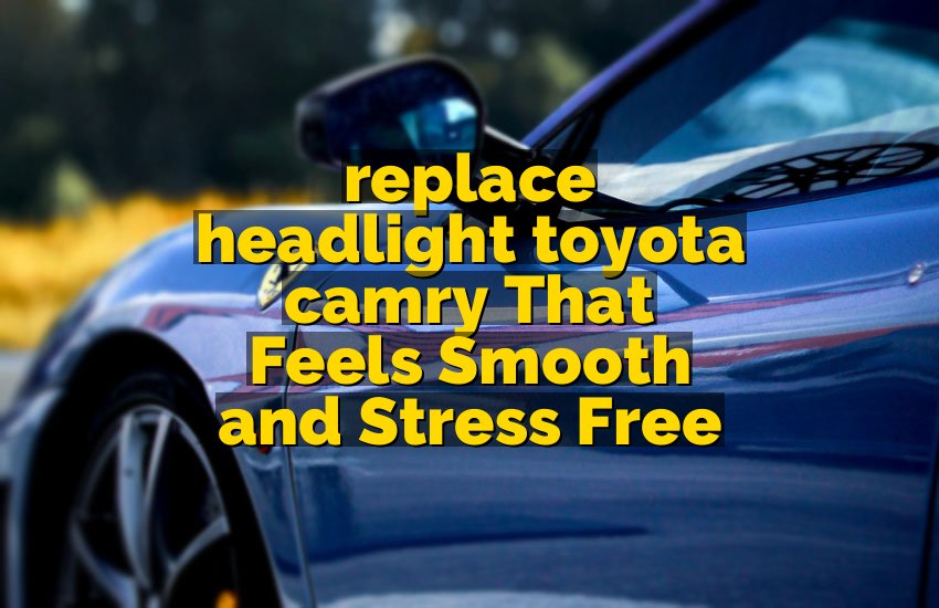 replace headlight toyota camry That Feels Smooth and Stress Free