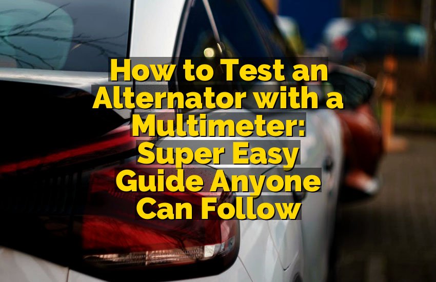 How to Test an Alternator with a Multimeter: Super Easy Guide Anyone Can Follow