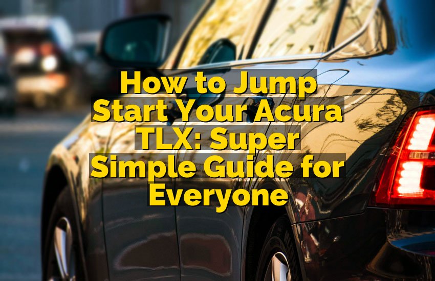 How to Jump Start Your Acura TLX: Super Simple Guide for Everyone