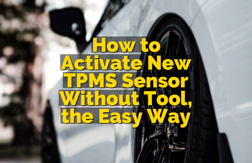 How to Activate New TPMS Sensor Without Tool, the Easy Way