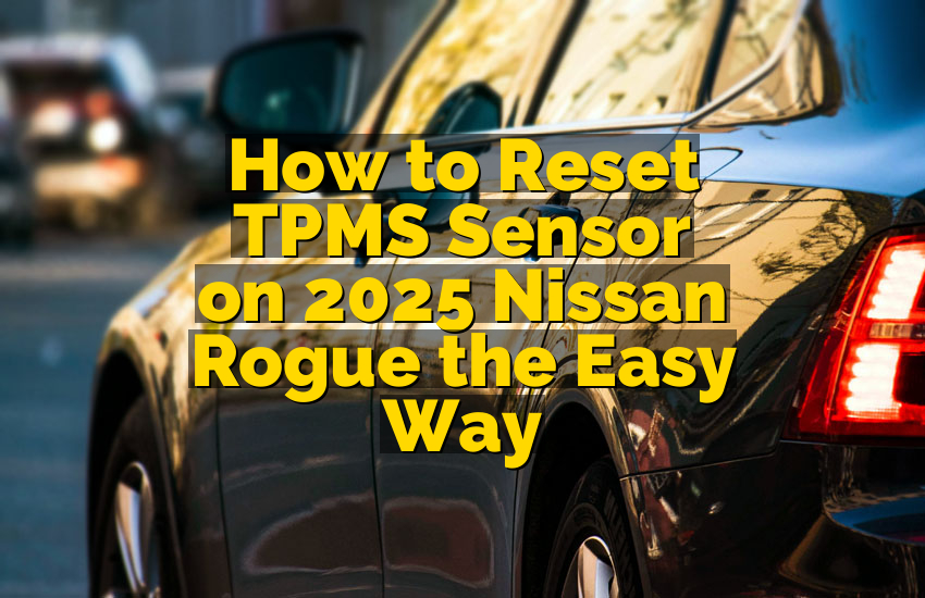 How to Reset TPMS Sensor on 2025 Nissan Rogue the Easy Way