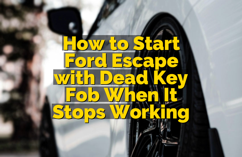 How to Start Ford Escape with Dead Key Fob When It Stops Working